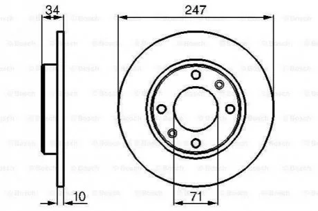 Диск гальмівний для Nissan BOSCH 0986478359 фото товару