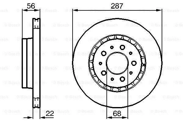 <strong>Гальмівний диск BOSCH 0986478388 (фото 1)</strong>