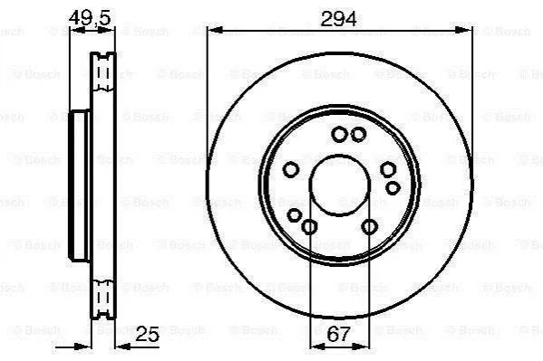 <strong>Диск гальмівний BOSCH 0 986 478 428 (фото 1)</strong>