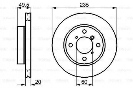 Диск гальмівний BOSCH 0986478450 фото товару