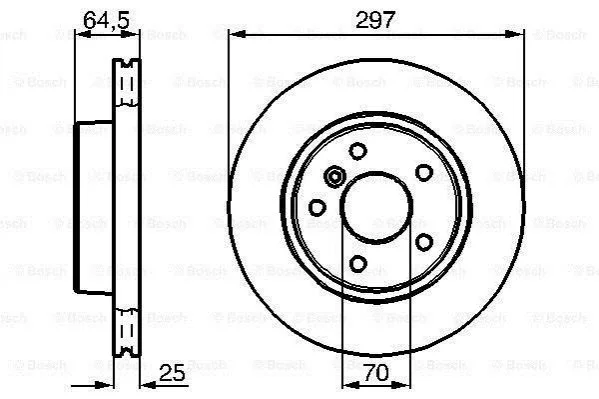 <strong>Диск тормозной пер. Range Rover BOSCH 0986478483 (фото 1)</strong>