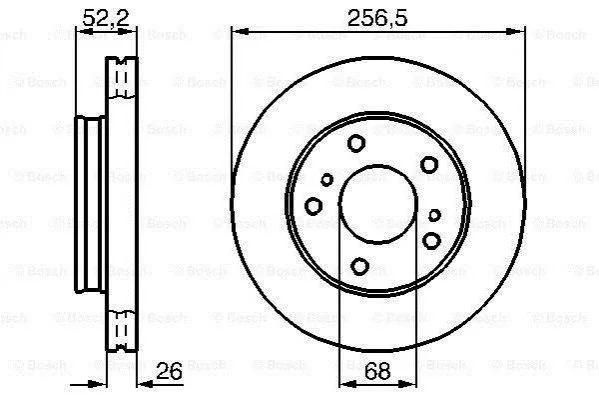 <strong>NISSAN Тормозной диск пер. Serena BOSCH 0986478485 (фото 1)</strong>