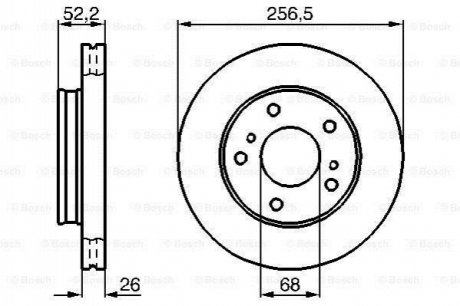 NISSAN Тормозной диск пер. Serena BOSCH 0986478485 фото товару