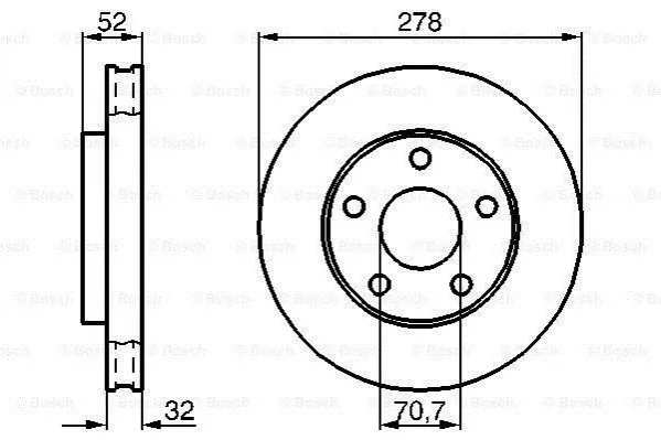 <strong>OPEL Диск тормозной передний SINTRA 97 BOSCH 0986478486 (фото 1)</strong>