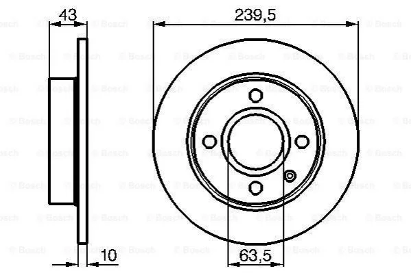 <strong>Гальмівний диск BOSCH 0986478501 (фото 1)</strong>