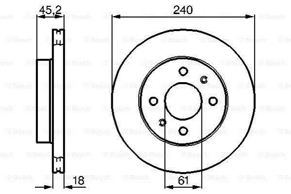 <strong>Гальмівний диск BOSCH 0986478533 (фото 1)</strong>