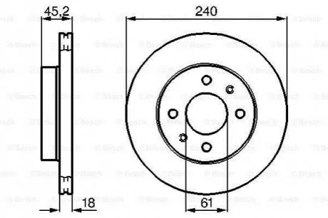 Гальмівний диск для Nissan BOSCH 0986478533 фото товару