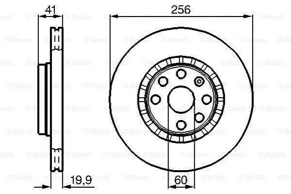 <strong>Тормозной диск передн.OPEL Astra/Corsa/Vectra/Tigra BOSCH 0986478535 (фото 1)</strong>