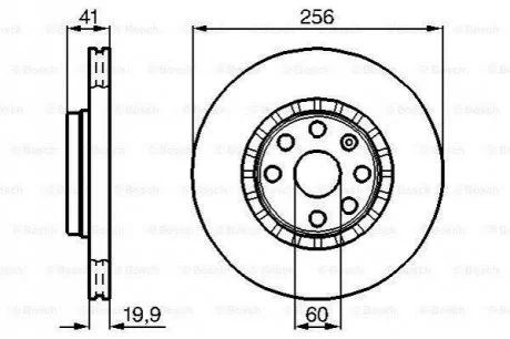 Тормозной диск передн.OPEL Astra/Corsa/Vectra/Tigra для Opel, Vauxhall BOSCH 0986478535 фото товару