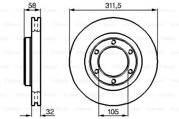 <strong>Диск тормозной BOSCH 0986478580 (фото 1)</strong>