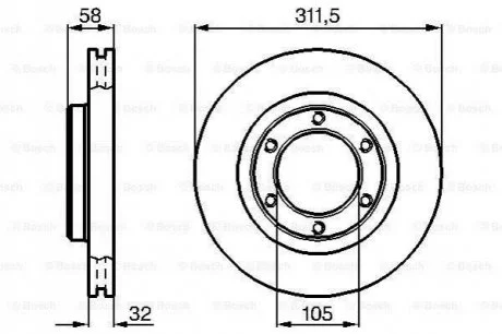 Диск тормозной для Toyota BOSCH 0986478580 фото товара