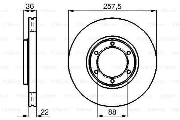 <strong>Диск гальмівний BOSCH 0986478596 (фото 1)</strong>
