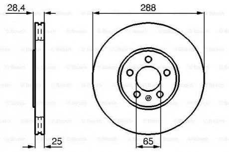 VW Тормозной диск Passat 2.8 для Volkswagen BOSCH 0986478619 фото товара