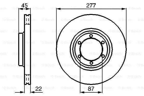 <strong>Гальмівний диск BOSCH 0986478635 (фото 1)</strong>