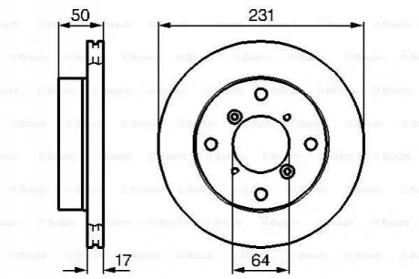 SUZUKI Диск тормозной передн.Alto,Swift 89-,Subaru для Suzuki, Subaru BOSCH 0986478721 фото товару