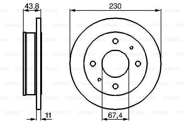 <strong>Гальмівний диск BOSCH 0986478727 (фото 1)</strong>