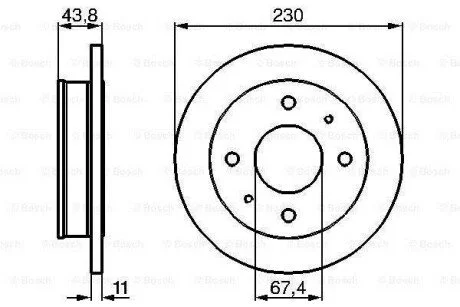 Гальмівний диск для Honda BOSCH 0986478727 фото товару