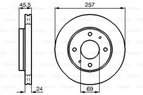 Гальмівний диск для Hyundai BOSCH 0986478774 фото товару