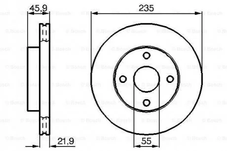 Диск гальмівний для Mazda BOSCH 0986478787 фото товару
