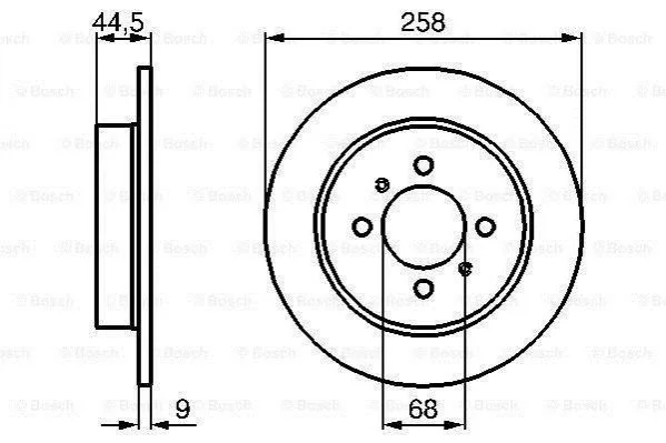 <strong>Диск тормозной задний NISSAN ALMERA BOSCH 0986478836 (фото 1)</strong>