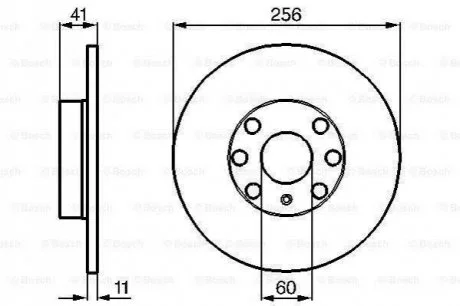 Диск тормозной передний OPEL Astra для Opel, Vauxhall BOSCH 0986478880 фото товару