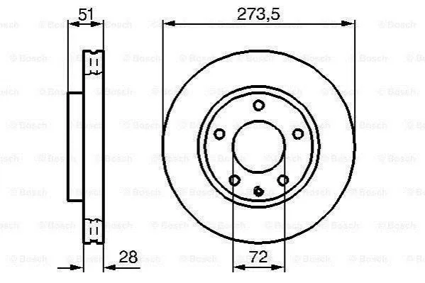<strong>Диск гальмівний BOSCH 0986479016 (фото 1)</strong>