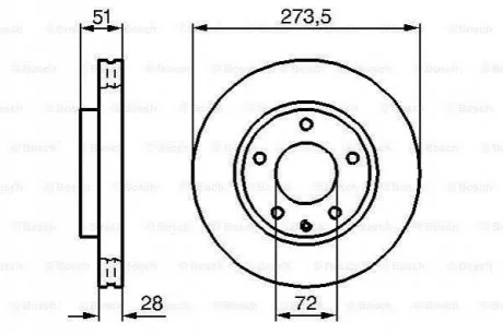 Диск гальмівний для Mazda BOSCH 0986479016 фото товару