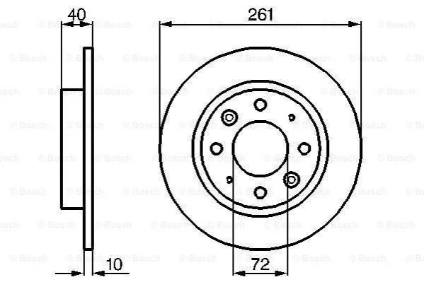 <strong>Диск гальмівний BOSCH 0986479018 (фото 1)</strong>