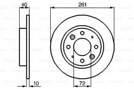 Диск гальмівний для KIA BOSCH 0986479018 фото товару