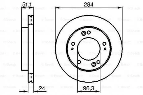 Гальмівний диск для KIA BOSCH 0986479020 фото товару