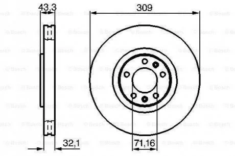 Диск гальмівний для Volvo BOSCH 0986479027 фото товару