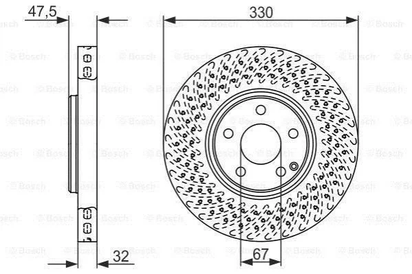 <strong>Диск гальмівний BOSCH 0 986 479 334 (фото 1)</strong>