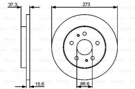 Диск гальмівний для BOSCH 0 986 479 432 фото товару