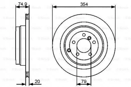 Диск гальмівний для Land Rover BOSCH 0986479479 фото товару