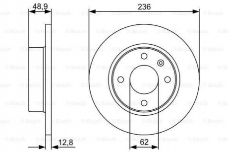 SKODA Диск тормозной FAVORIT 115 430 212 BOSCH 0986479491 фото товара