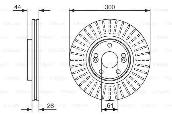<strong>Диск гальмівний BOSCH 0986479668 (фото 1)</strong>
