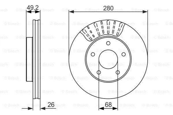 <strong>Диск гальмівний BOSCH 0986479678 (фото 1)</strong>