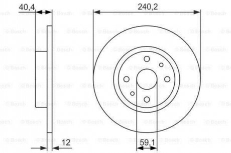 Купити Тормозной диск FIAT Brava/Marea/Punto /LANCIA BOSCH 0986479858 за низькою ціною в Україні (фото 1)