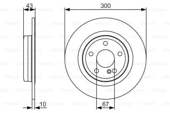 <strong>DB Гальмівний диск задн. R172 BOSCH 0986479A38 (фото 1)</strong>