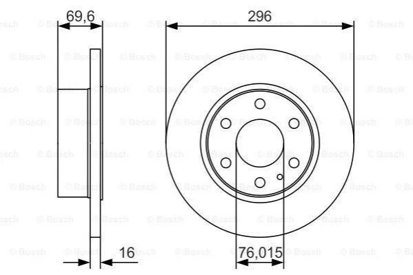 <strong>Диск гальмівний BOSCH 0986479A51 (фото 1)</strong>