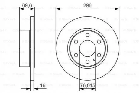 Диск гальмівний для BOSCH 0986479A51 фото товару