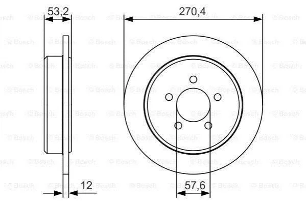 <strong>Диск гальмівний зад. CHRYSLER PT BOSCH 0986479A80 (фото 1)</strong>