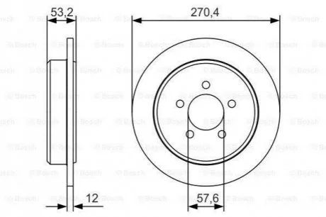 Диск гальмівний зад. CHRYSLER PT для Chrysler, Dodge BOSCH 0986479A80 фото товару