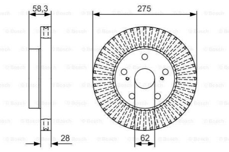 Гальмівний диск BOSCH 0986479A97 фото товара