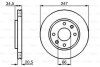 Купить ДИСК ГАЛЬМIВНИЙ ПЕРЕДНIЙ COATED BOSCH 0 986 479 B32 по низкой цене в Украине (фото 6)