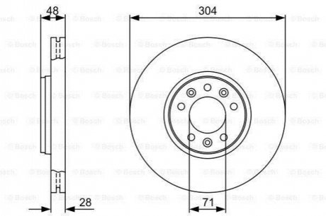 Гальмівний диск BOSCH 0986479C53 фото товару