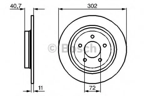 Гальмівний диск для Mazda BOSCH 0986479C69 фото товару