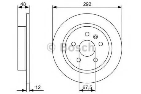Гальмівний диск для BOSCH 0986479C73 фото товару