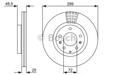 Гальмівний диск для BOSCH 0986479C74 фото товару