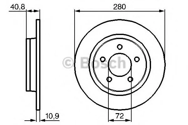 <strong>Гальмівний диск BOSCH 0986479C79 (фото 1)</strong>